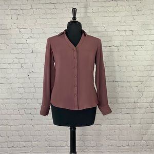 Express Portofino mauve button down shirt. Size S